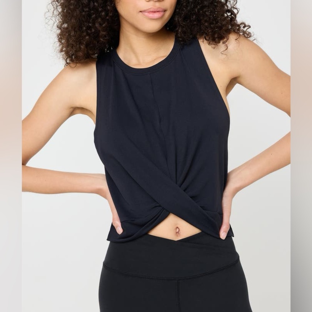NWT Spiritual Gangster Women’s Maci Seamless Tank M/L Black Yoga Active Casual